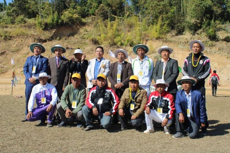 Neiketouzo Kenguruse and other dignitaries during the golden jubilee sports meet of Phekerkriezou Youth & Sports Organization.